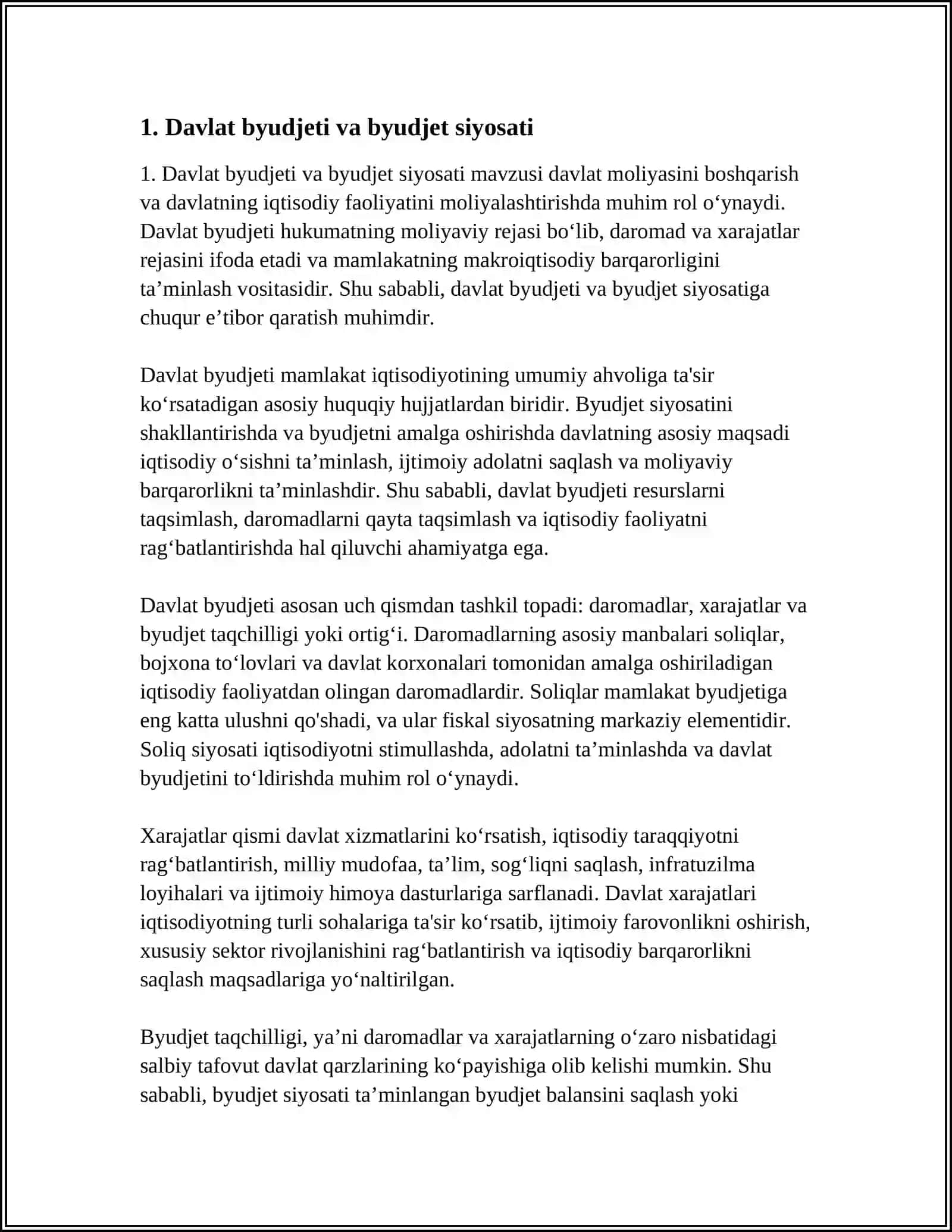 DAVLAT MOLIYASI 3