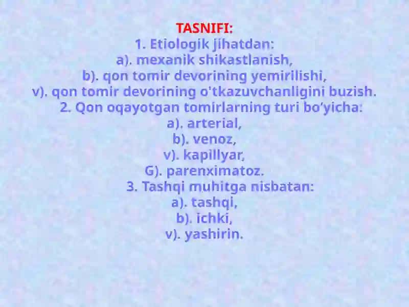 Qon ketishi 3