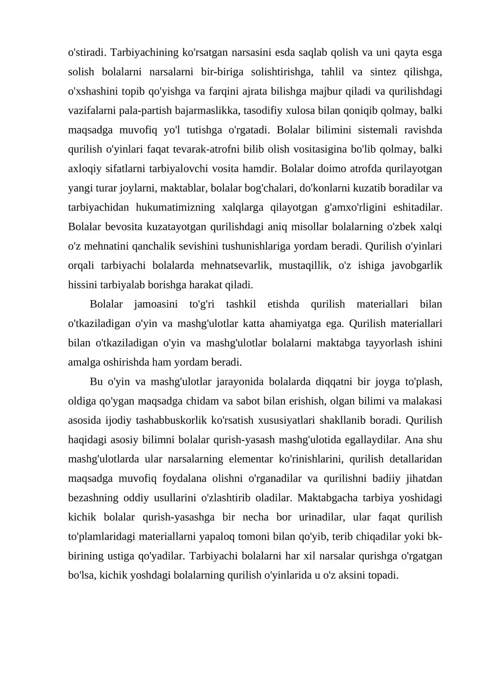 KATTA VA TAYYORLOV GURUHLARDA QURILISH VA KOSTRUKSIYALASH BO’YICHA FAOLIYATLARNI LOYHALASHTIRISAH 3