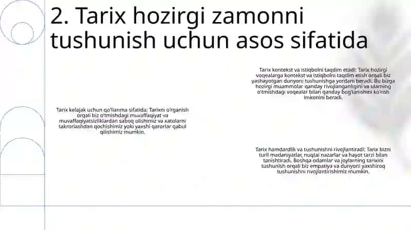 Jamiyat Taraqqiyotida Tarixning Ahamiyati 3