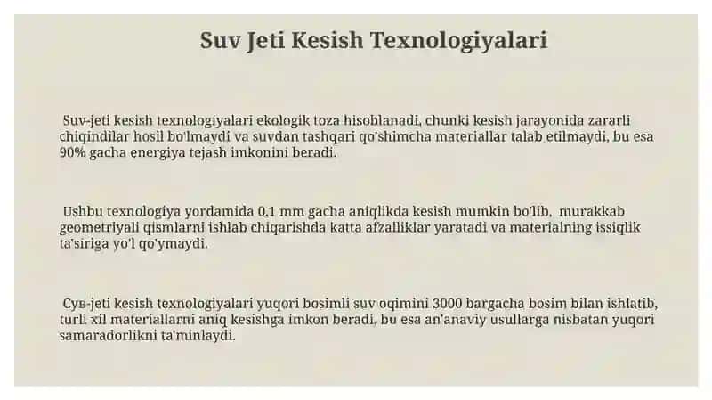 Suv Jeti Kesish Texnologiyalari 3