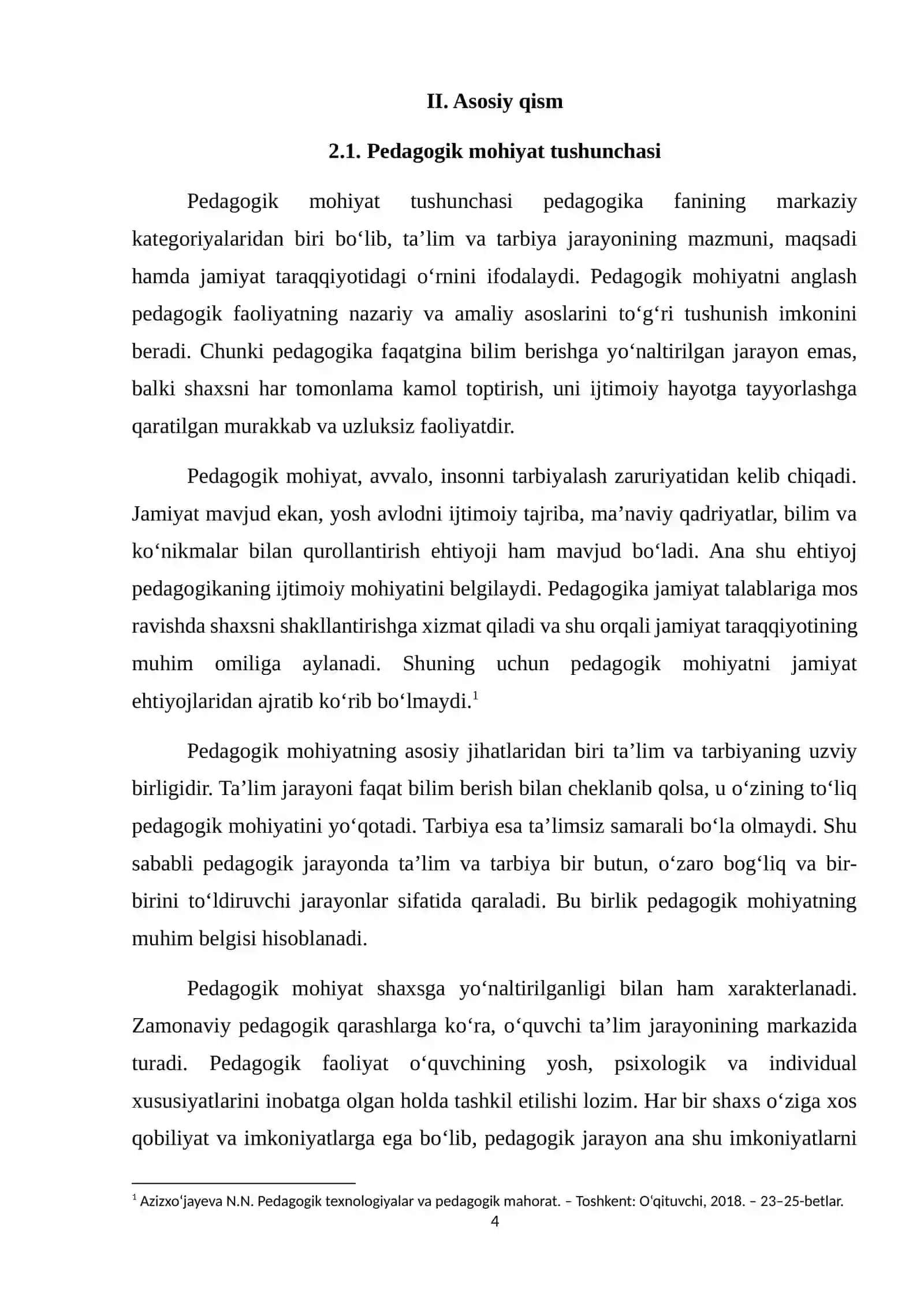 Pedagogik mohiyati va xususiyati. Pedagogik texnika haqida tushuncha 3