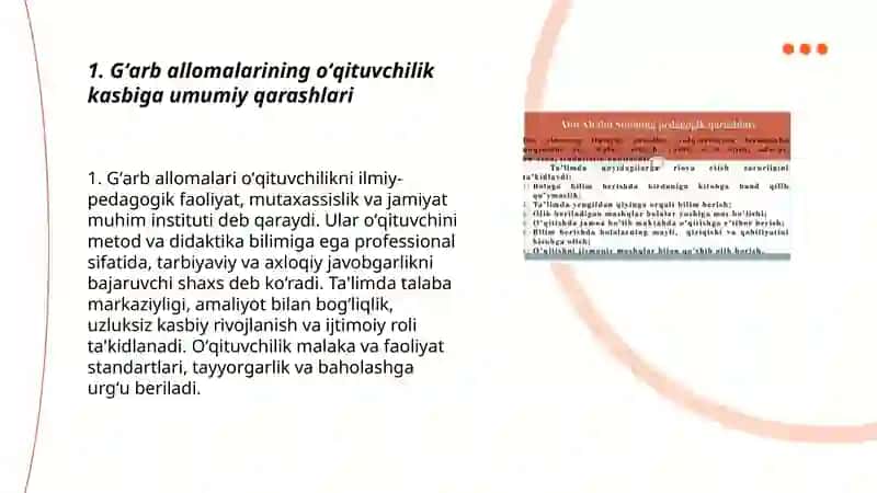 Gʻarb mamlakati allomalarining oʻqituvchilik kasbiga oid ilk qarashlari 3