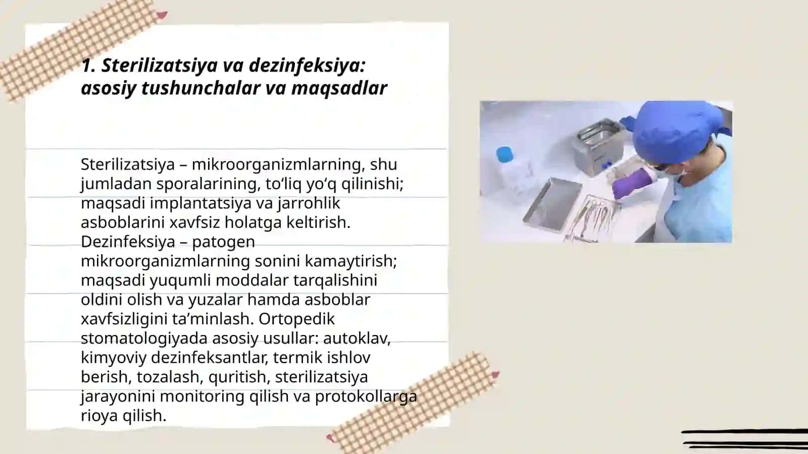 Ortopedik stomatologiyada sterilizatsiya va dezinfeksiya 3