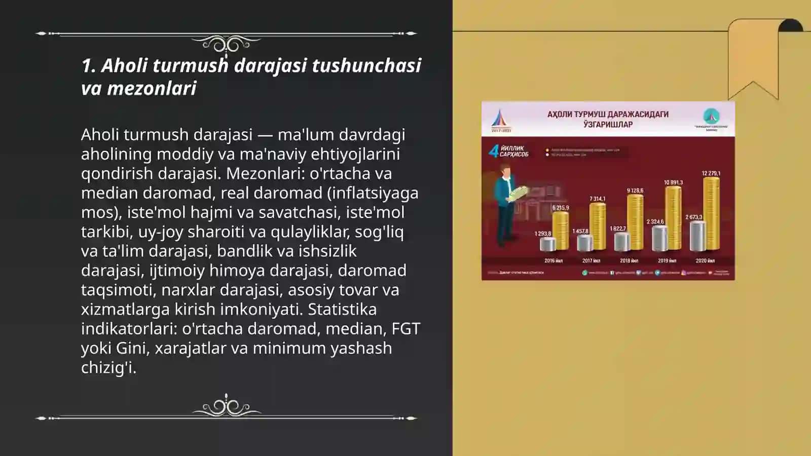 Aholi turmush darajasi statistkasi 3