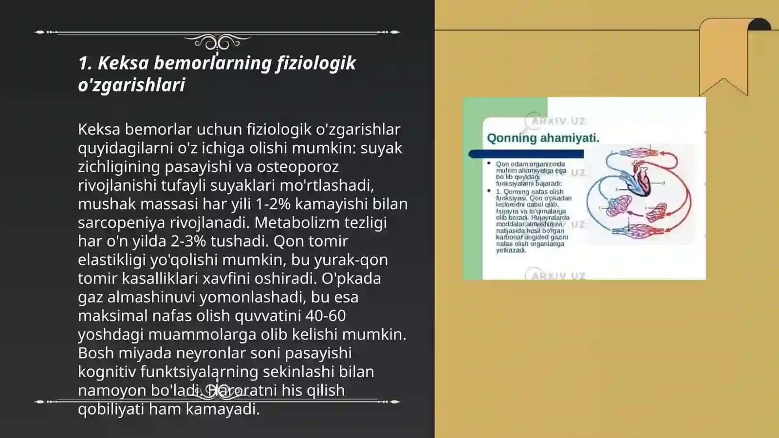 Keksa bemorlarning fiziologik o'zgarishlari 3