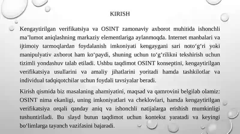 OSINT va Kengaytirilgan Verifikatsiya 3