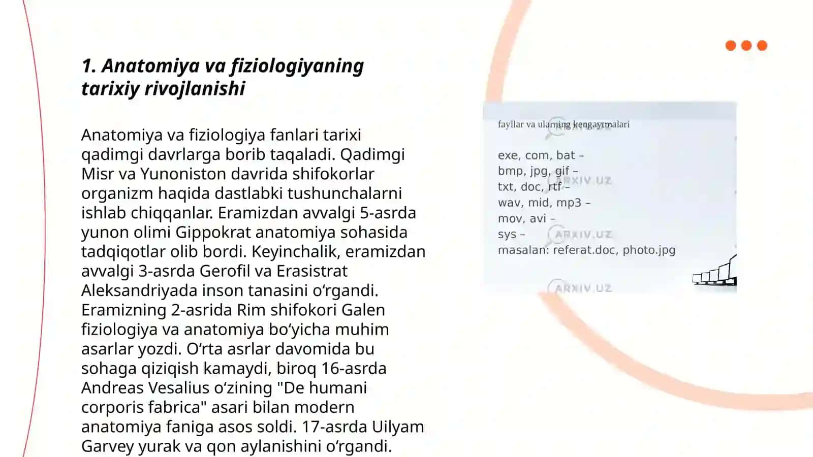Anatomiya va fiziologiya fanining qisqacha tarixiy ocherki 3