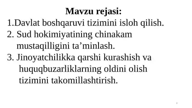 2017-2021 yillarda O‘zbekiston respublikasining irivojlantirishning beshta ustuvor yonalishi bo‘yicha harakatlar strategiyasi 3