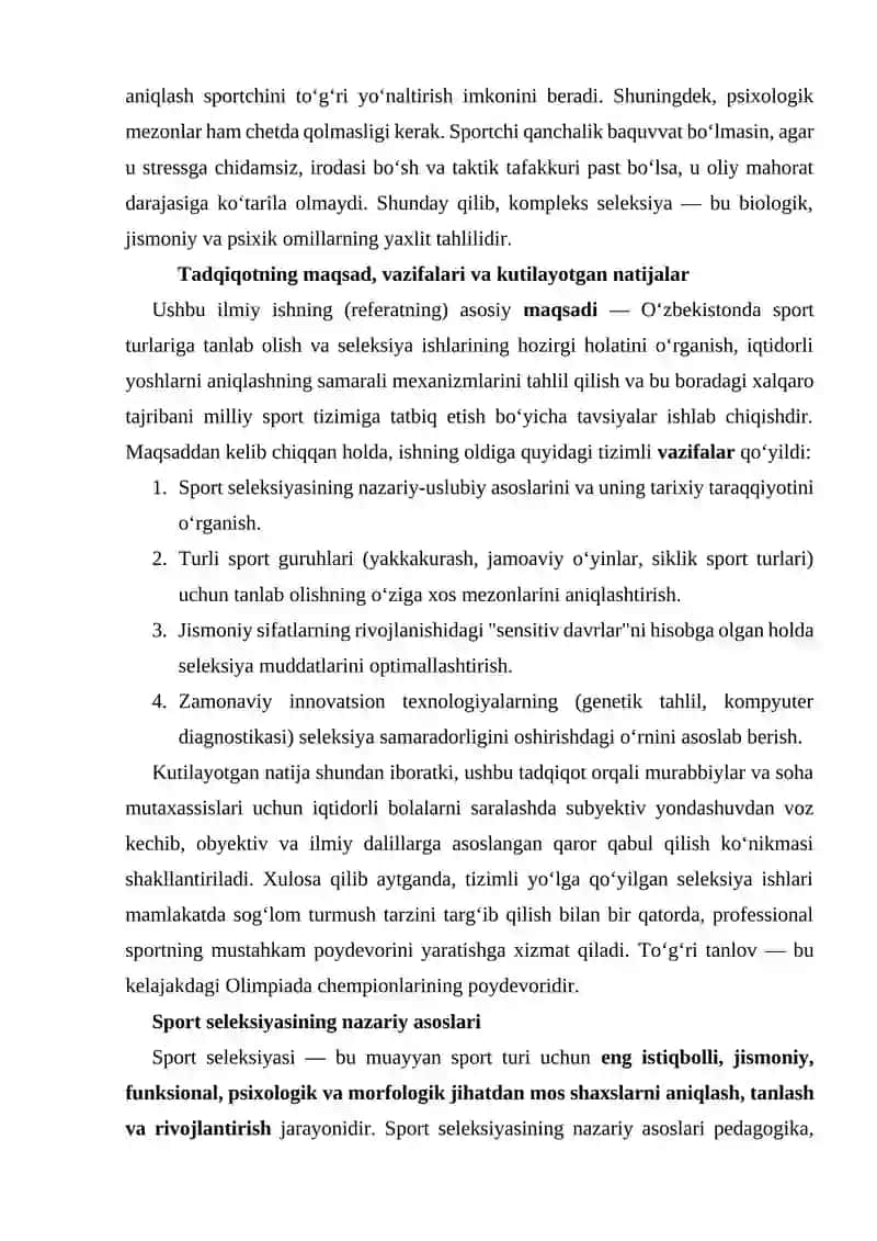 Sport turlariga tanlab olish va seleksiya ishlarining ilmiy-metodik asoslari 3