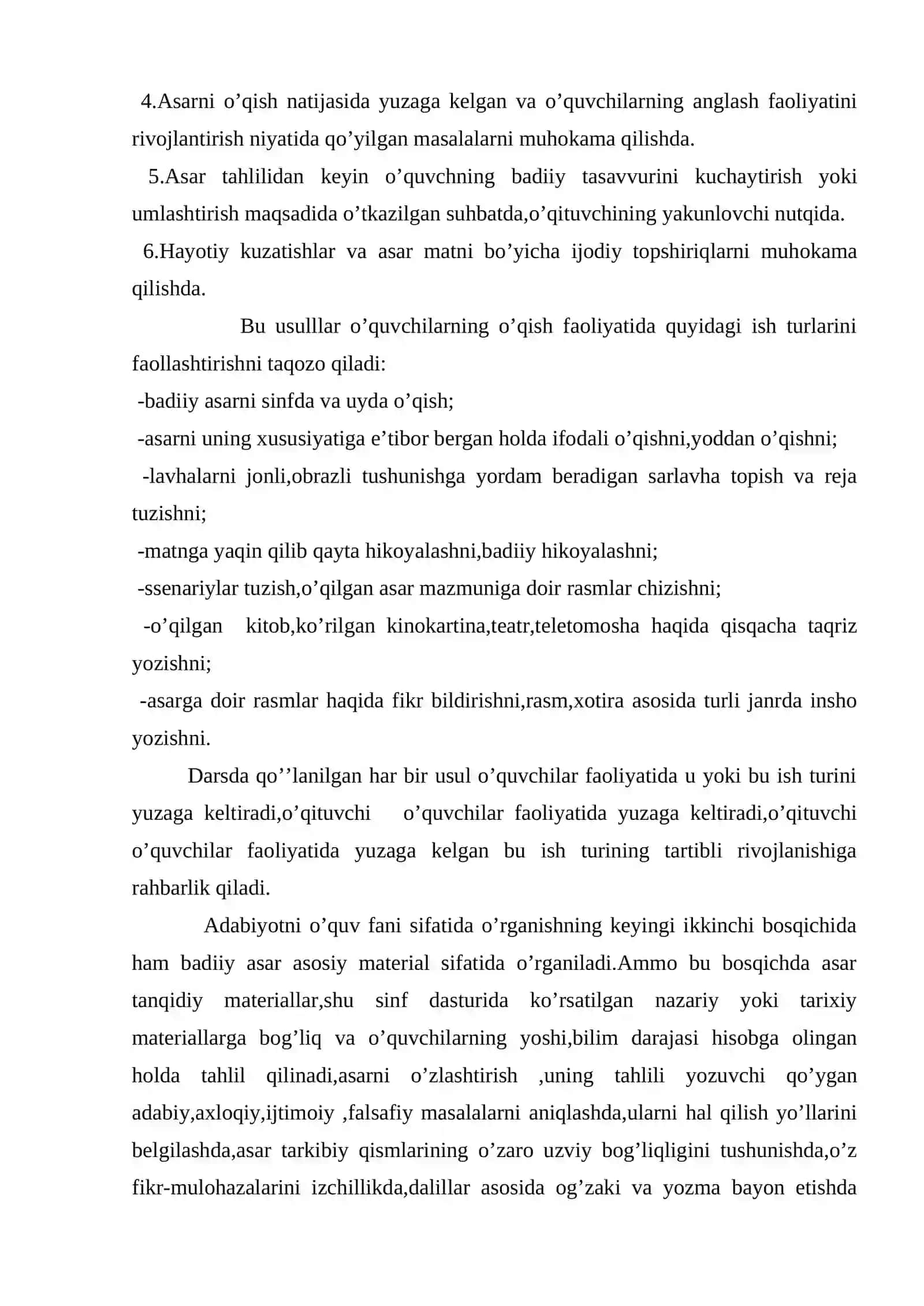 Adabiy ta’lim metodlari. 3