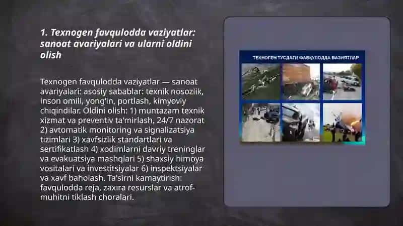 Texnogen, ekologik va ijtimoiy tusdagi favqulodda vaziyatlar 3