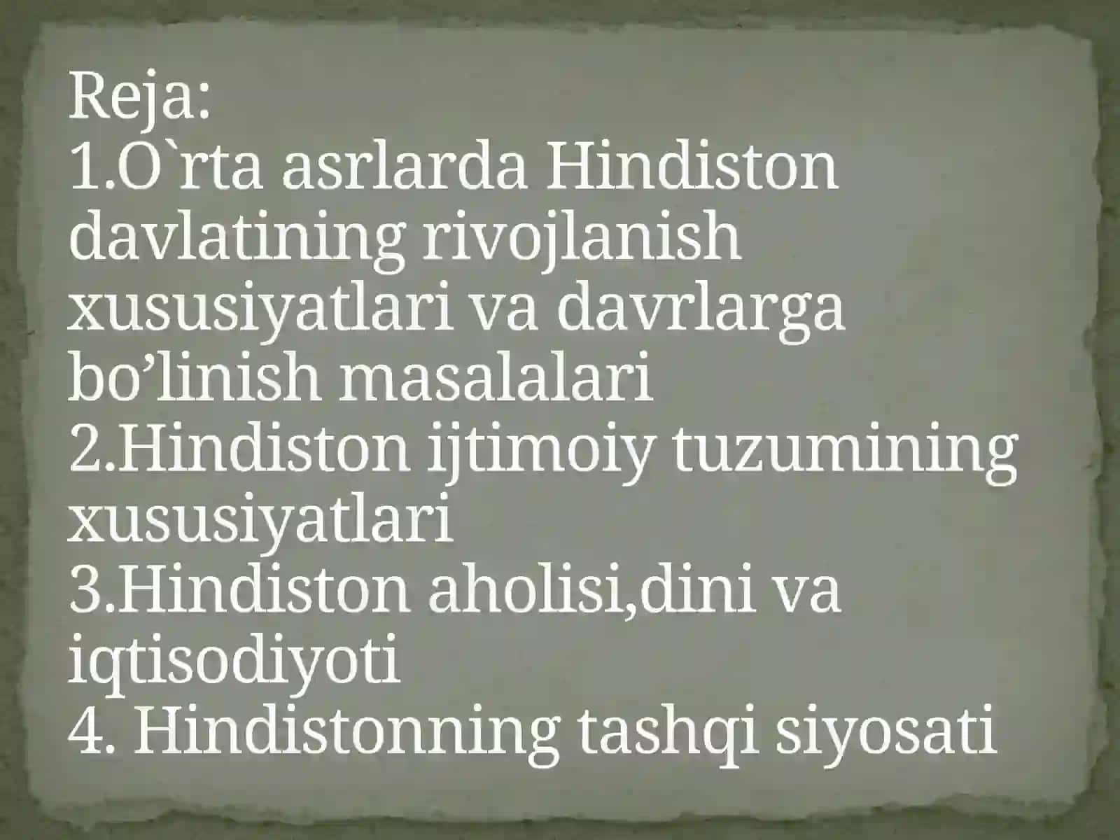 Qadimgi Hindiston davlatining tashkili va davrlar g`abinishi 3