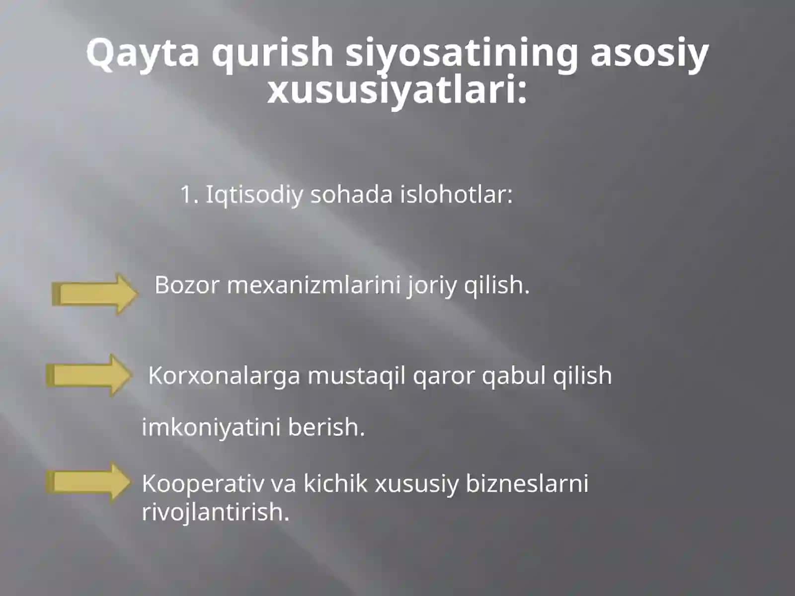 Qayta qurish yillari 3