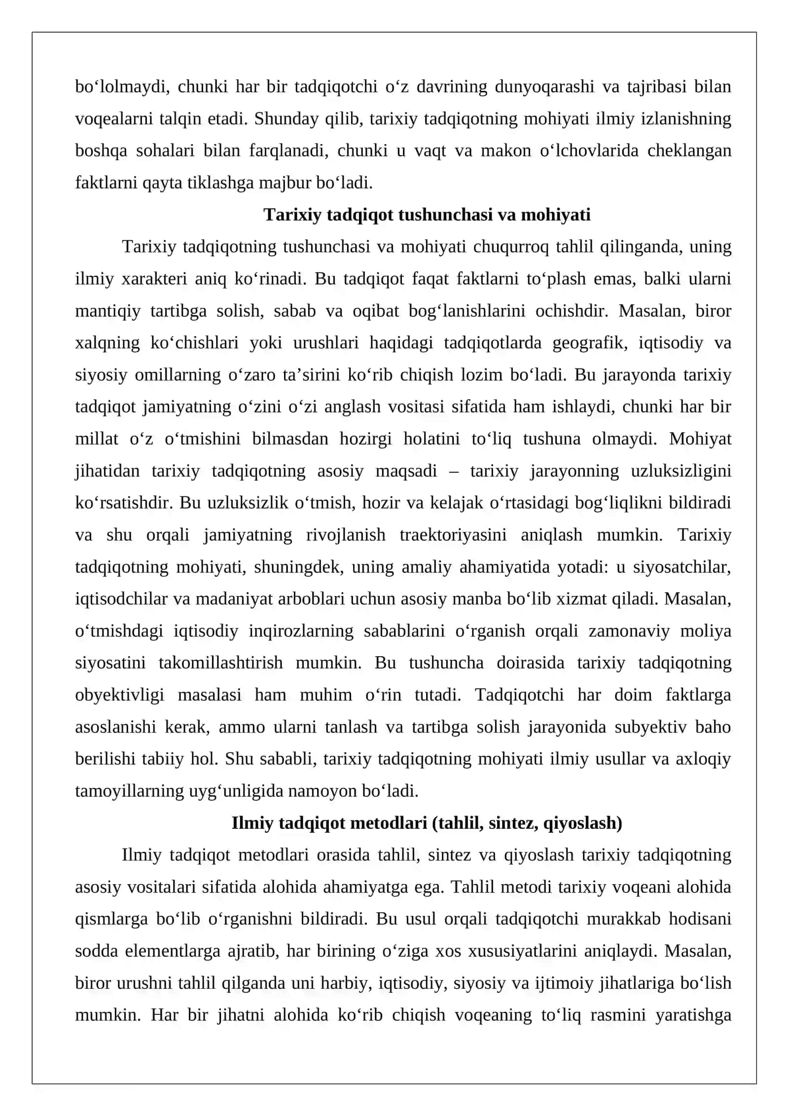 Talabalarda tarixiy tadqiqot olib borish ko‘nikmalarini shakllantirish: referat va kurs ishi tayyorlash tamoyillari 3