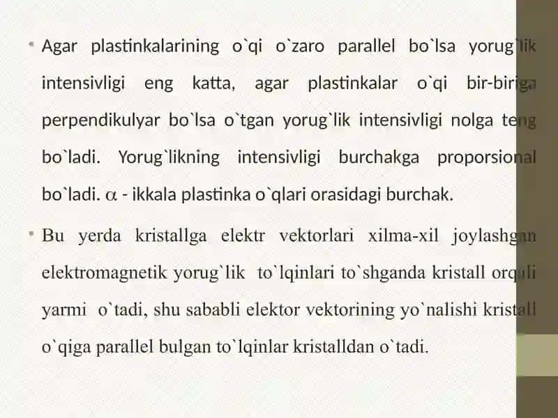 Yorug‘likning qutblanishi 3