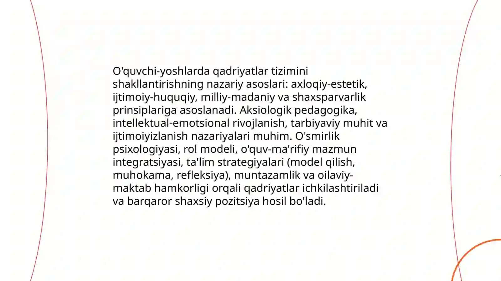 O'quvchi-yoshlarda qadriyatlar tizimini shakllantirishning nazariy asoslari 3
