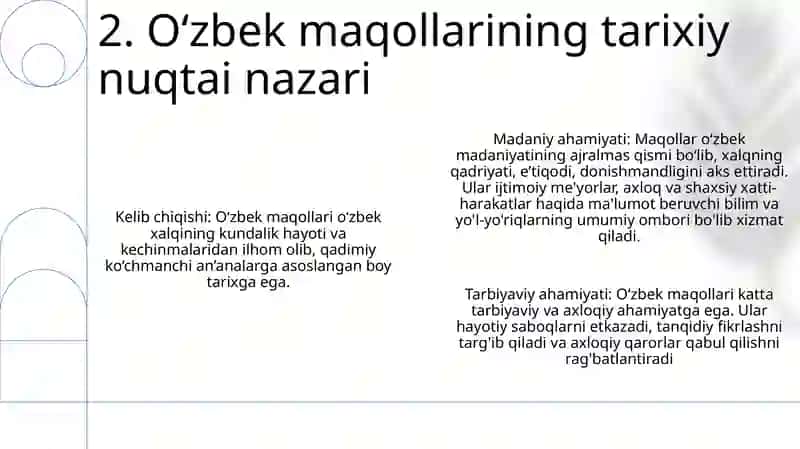 O‘Zbek Xalq Maqollari Va Ularning Tarbiyaviy Ahamiyati 3