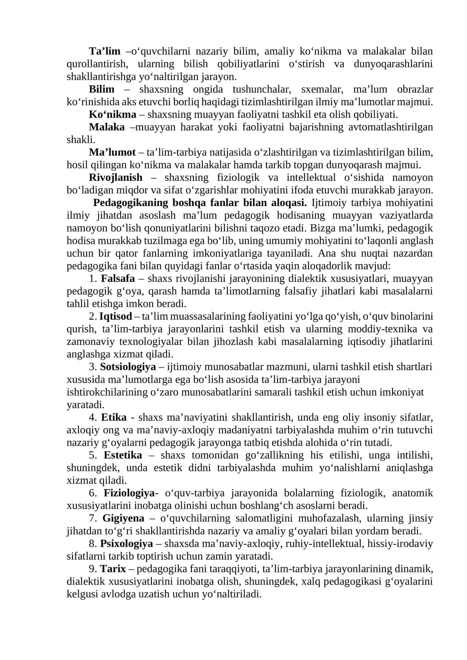 Boshlang’ich ta’lim pedagogikasi fani, uning predmeti, metodologiyasi, ilmiy-tadqiqot metodlari 3