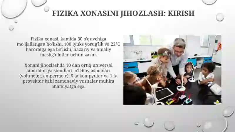 Fizika xonasini jihozlash 3