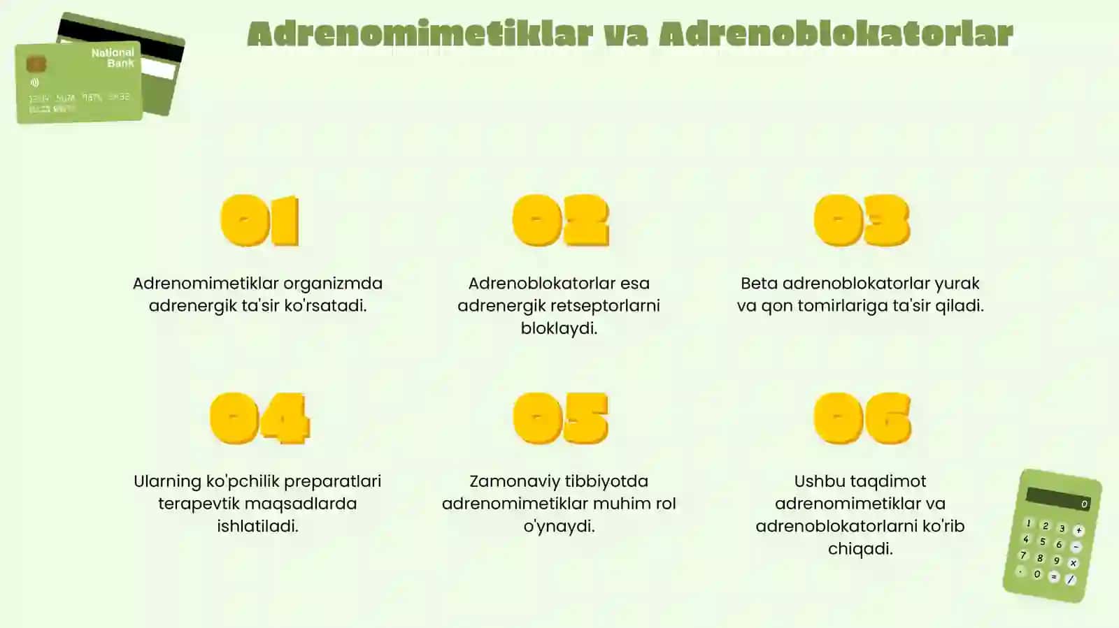ADRENOMIMETIKLAR,ADRENOBLOKATORLAR,BETA ADRENOBLOKATORLARNING ZAMONAVIY PREPARAT 3