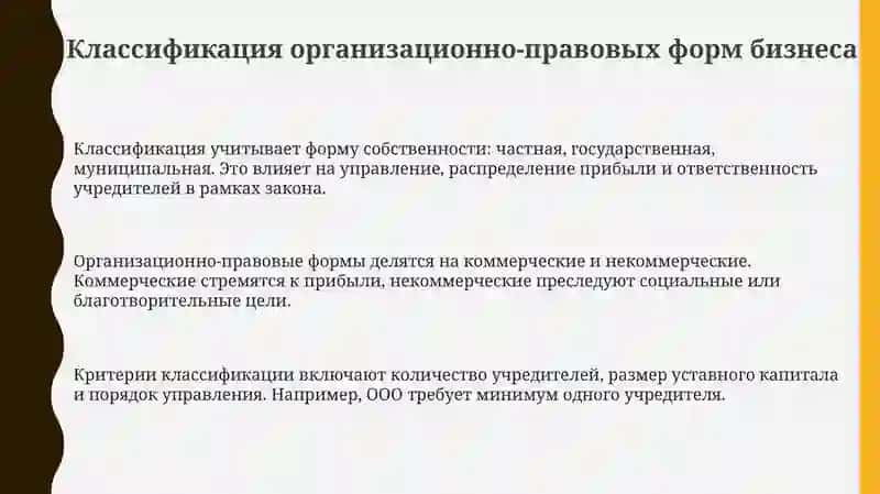 Организационно-правовые формы бизнеса 3