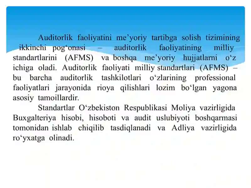 O‘zbekistonda auditorlik faoliyatini me’yoriy-huquqiy tartibga solish tizimi va uning elementlari 3