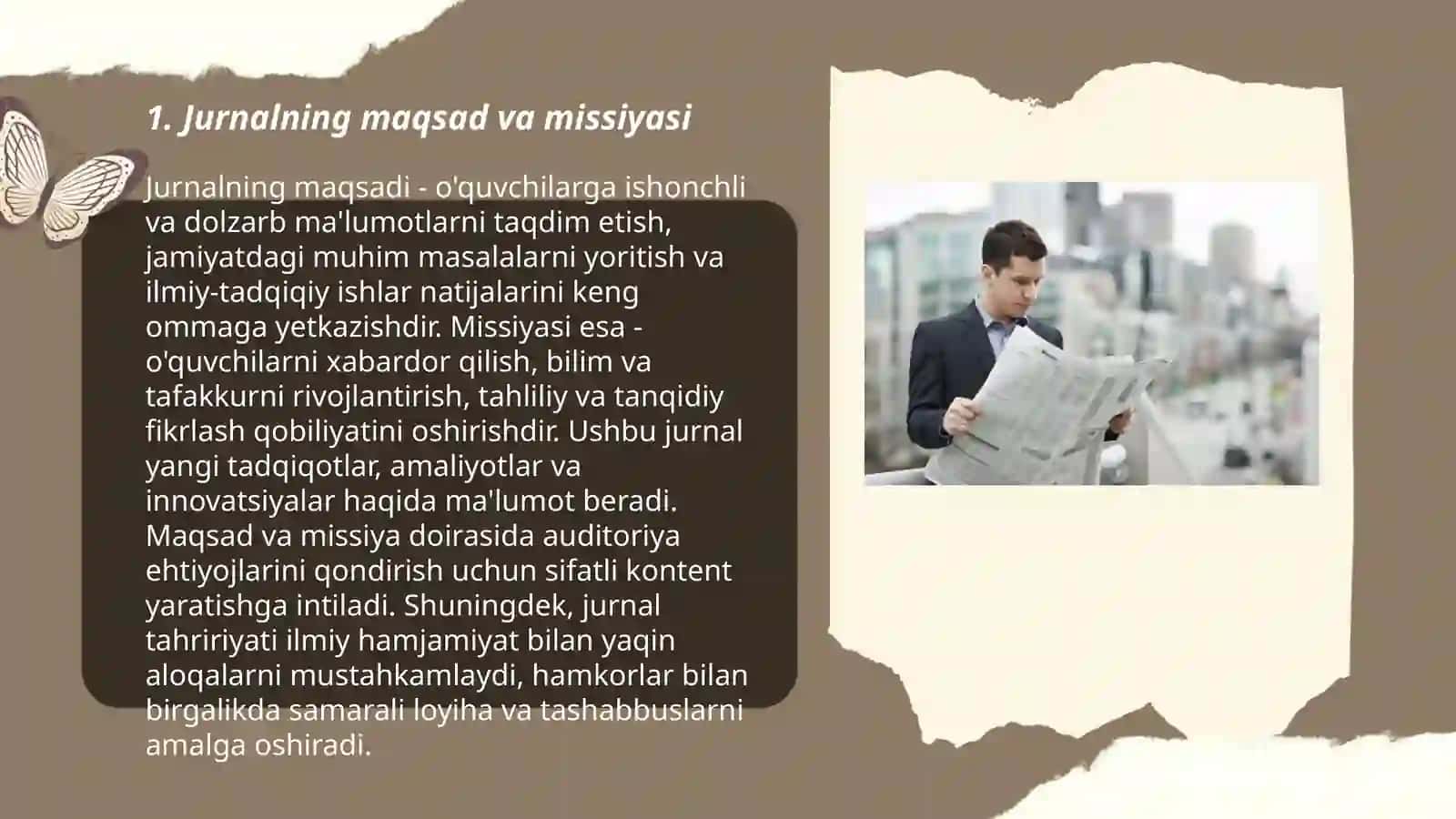 Jahon jurnallari muvaffaqiyati omillari. (Ixtiyoriy tanlangan jurnal misolida) 3