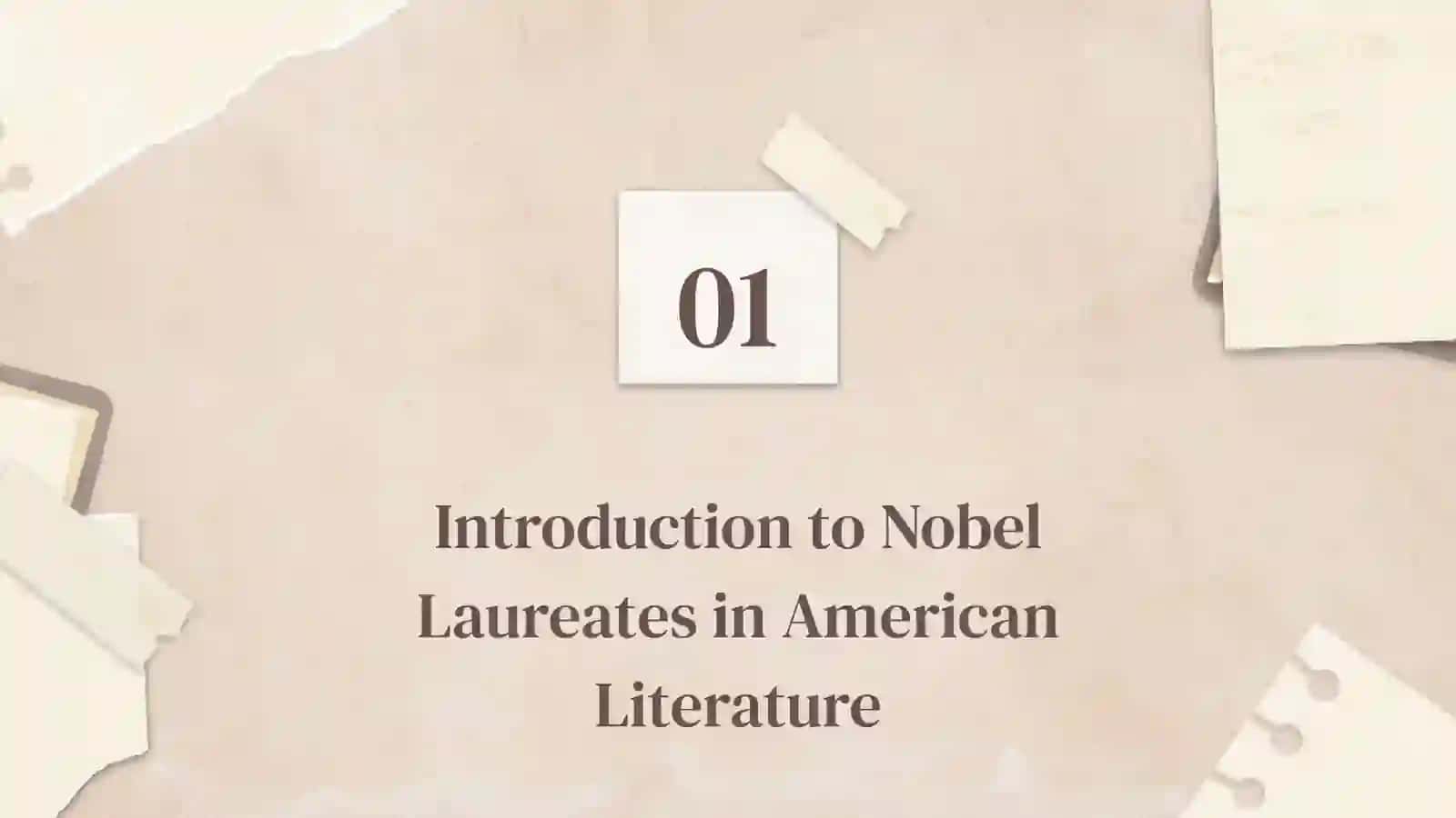 Nobel laureates in theAmerican Literature 3