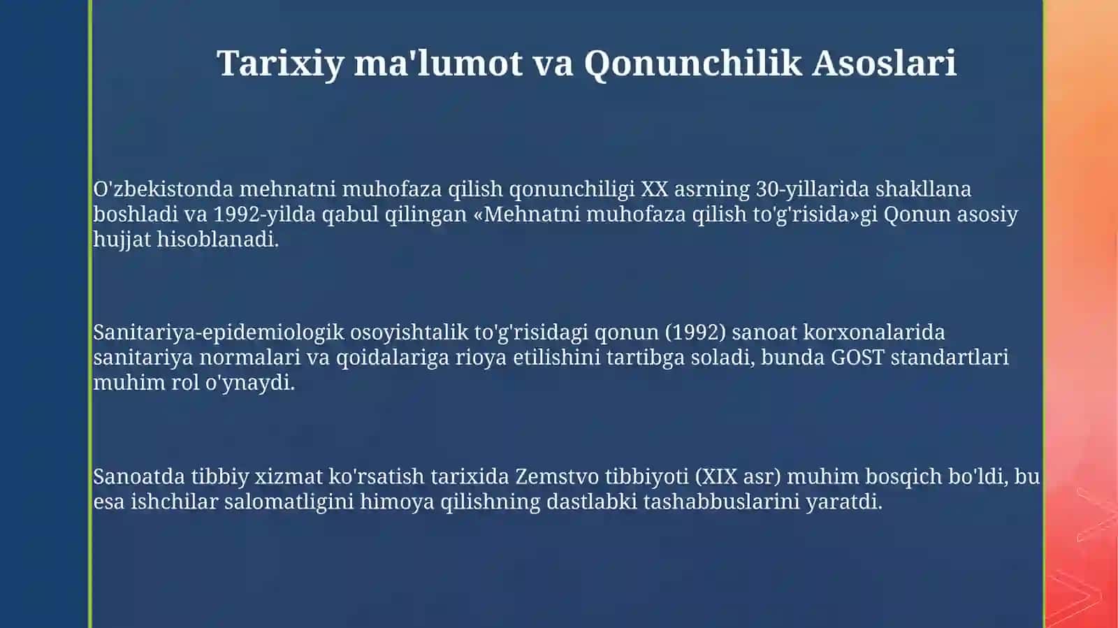 Sanoat korxonalarida ishchilarga tibbiy yordam sanitariya xizmat koʻrsatish 3