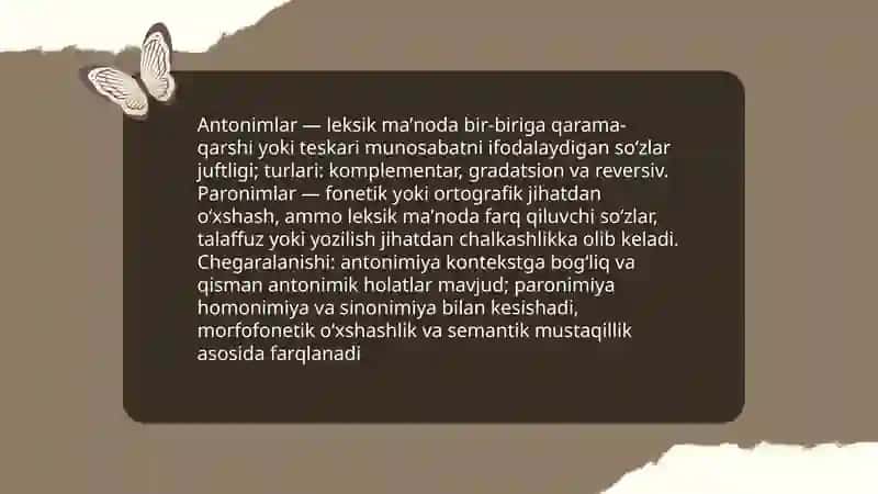 Antonim va paronimlarning leksik-semantik xususiyatlari 3
