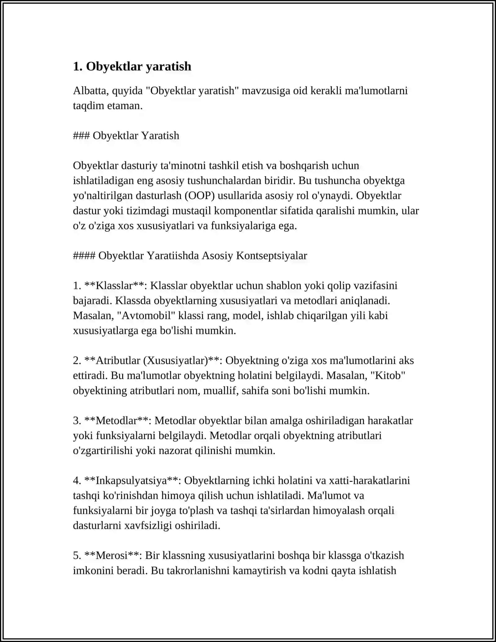 JAVASCRIPTDA OBYEKTLAR VA SINFLAR 3