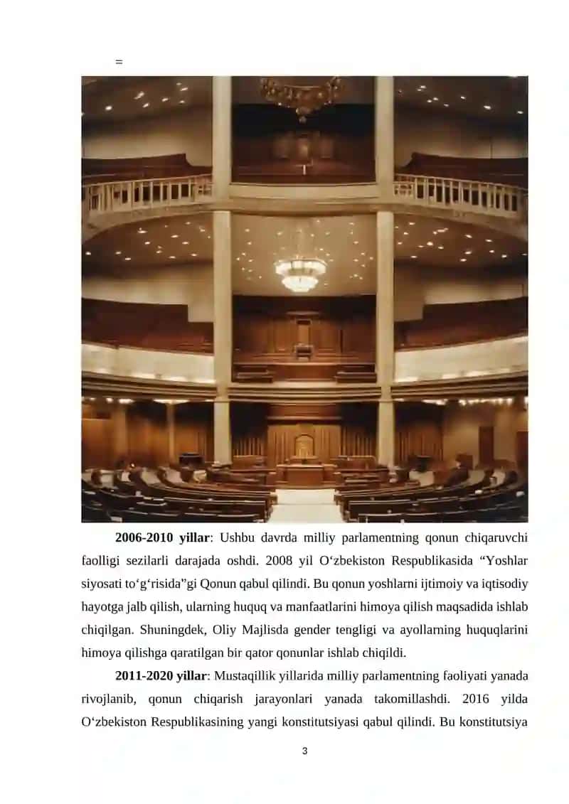 Milliy parlamentning shakllanishi va takomillashuv bosqichlari 3