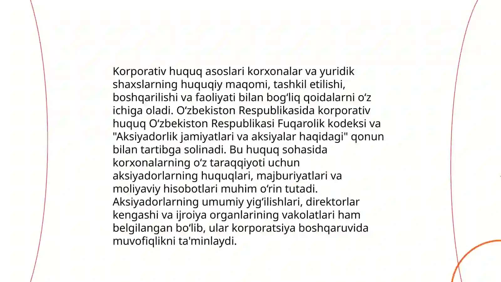 Korporativ huquq asoslari 3
