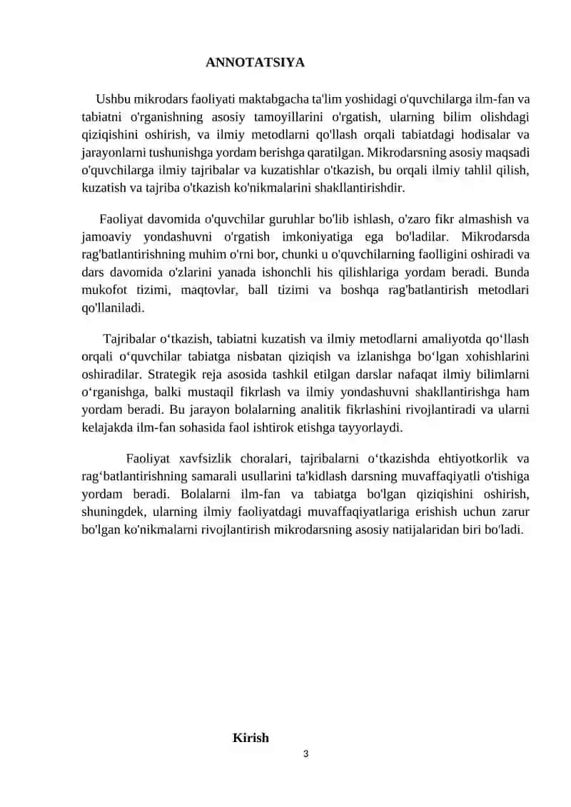 Qumda odam rasmini tasvirlash. (kichik guruh). Ilm-fan va tabiat markazi 3