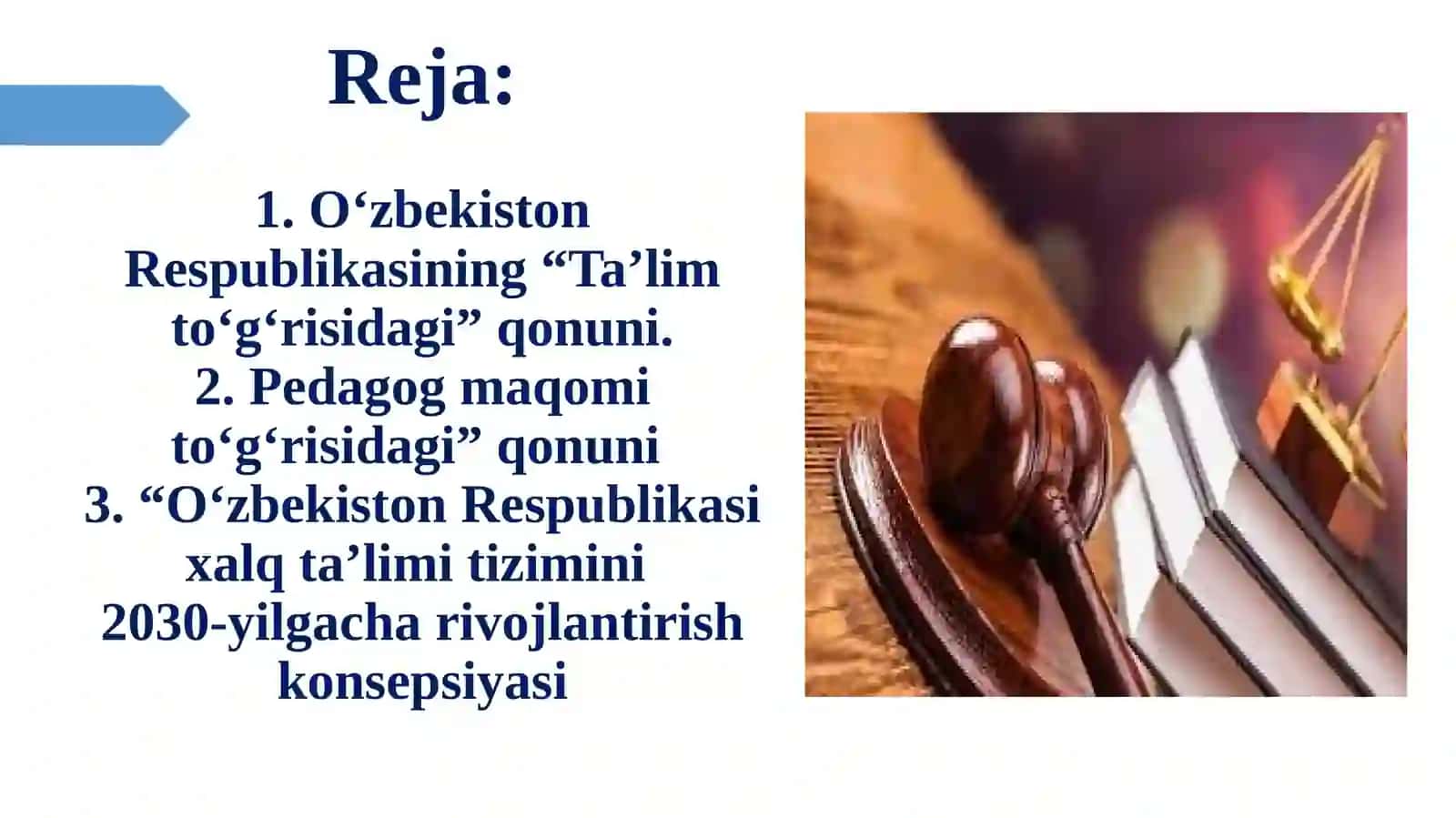 Ta’limdaginormativ-huquqiyhujjatlarnibilishvakasbiyfaoliyatdaqoʻllash(2soatma’ruza) 3