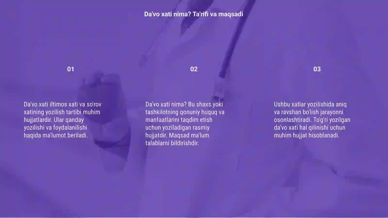 Da'vo xati iltimos xati va so'rov xatining yozilish tartibi 3