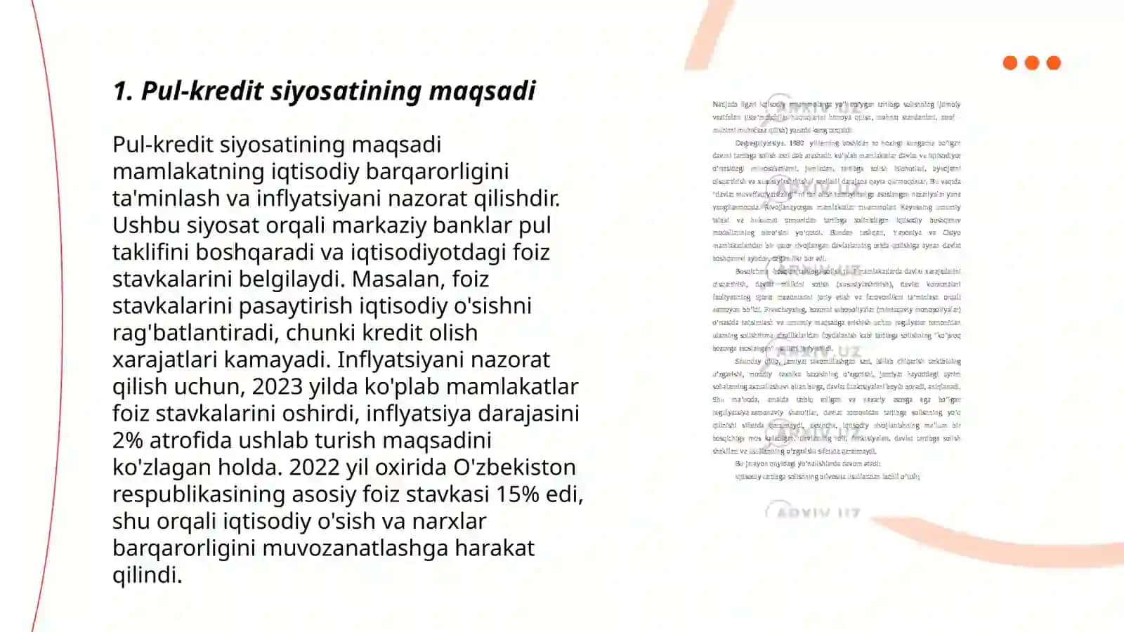 Davlatning pul kredit siyosati: maqsadi va dastaklari 3