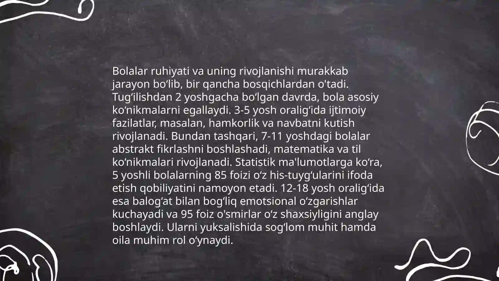 Bolani psixologik qo’llab quvvatlash 3
