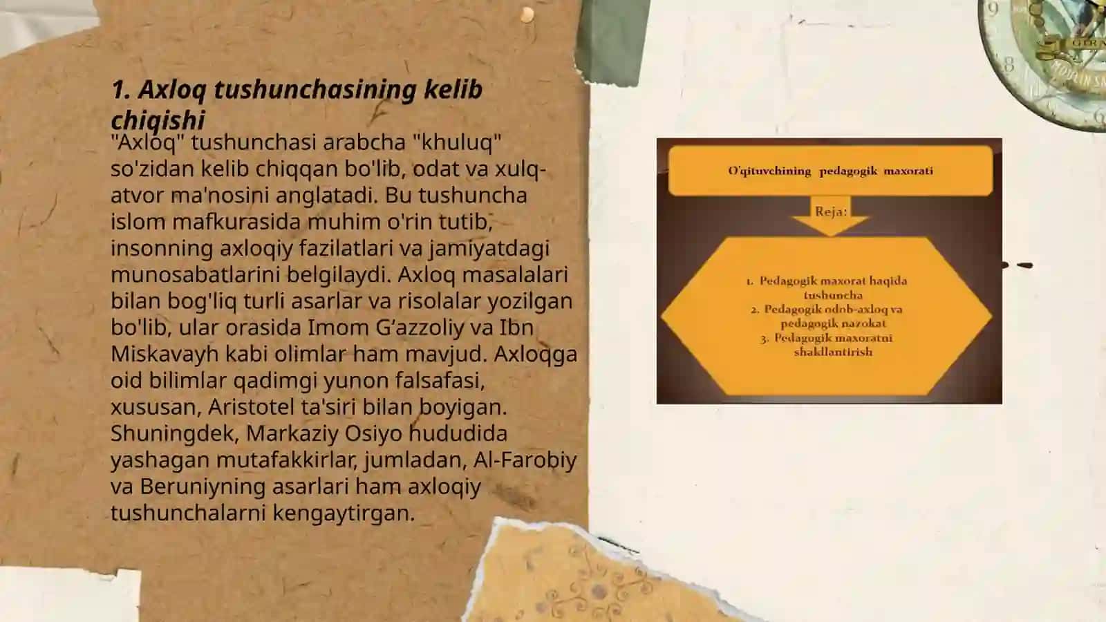 Axloqning kelib chiqishi va mohiyati. Axloqning jamiyat hayotiga tutgan oʻrni 3