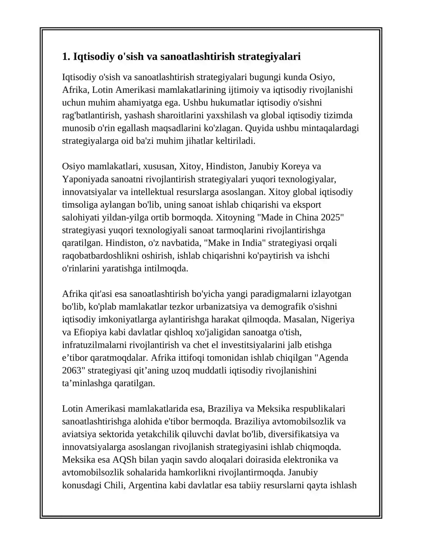 OSIYO ABRTIKA LOTIM AMERIKSI MAMLAKATLARI RIVOJNISHINING OSASIY YENALISHLAR 3