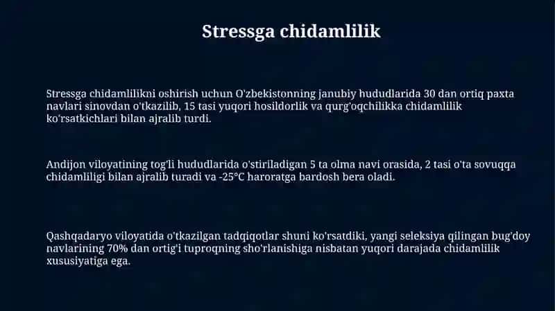 Stressga chidamlilik 3