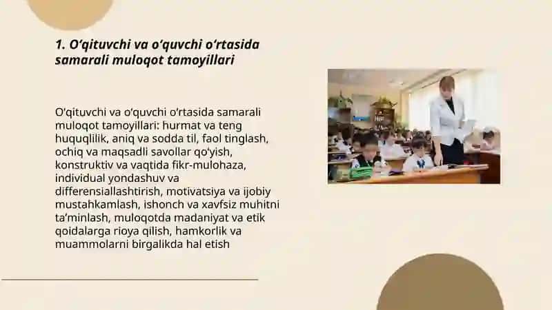 Oʻqituvchi va oʻquvchi oʻrtasida samarali muloqot tamoyillari 3