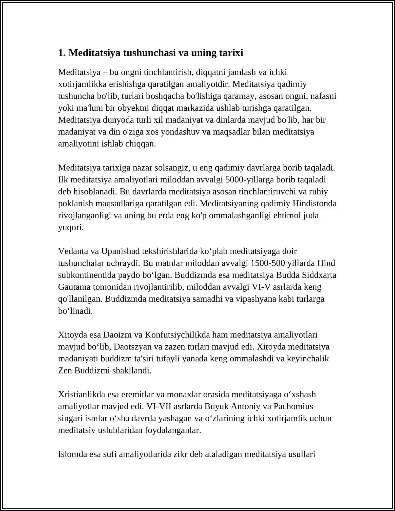 MEDITATSIYA VOSITACHILIKNING ASOSIY QOIDASI SIFATIDA 3