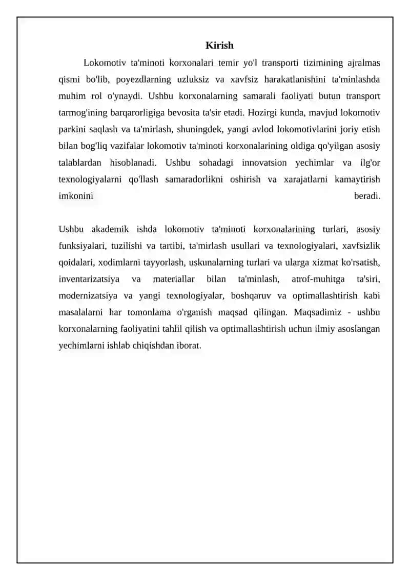 Lokomativ xõjalig haqida umumi malumot 3