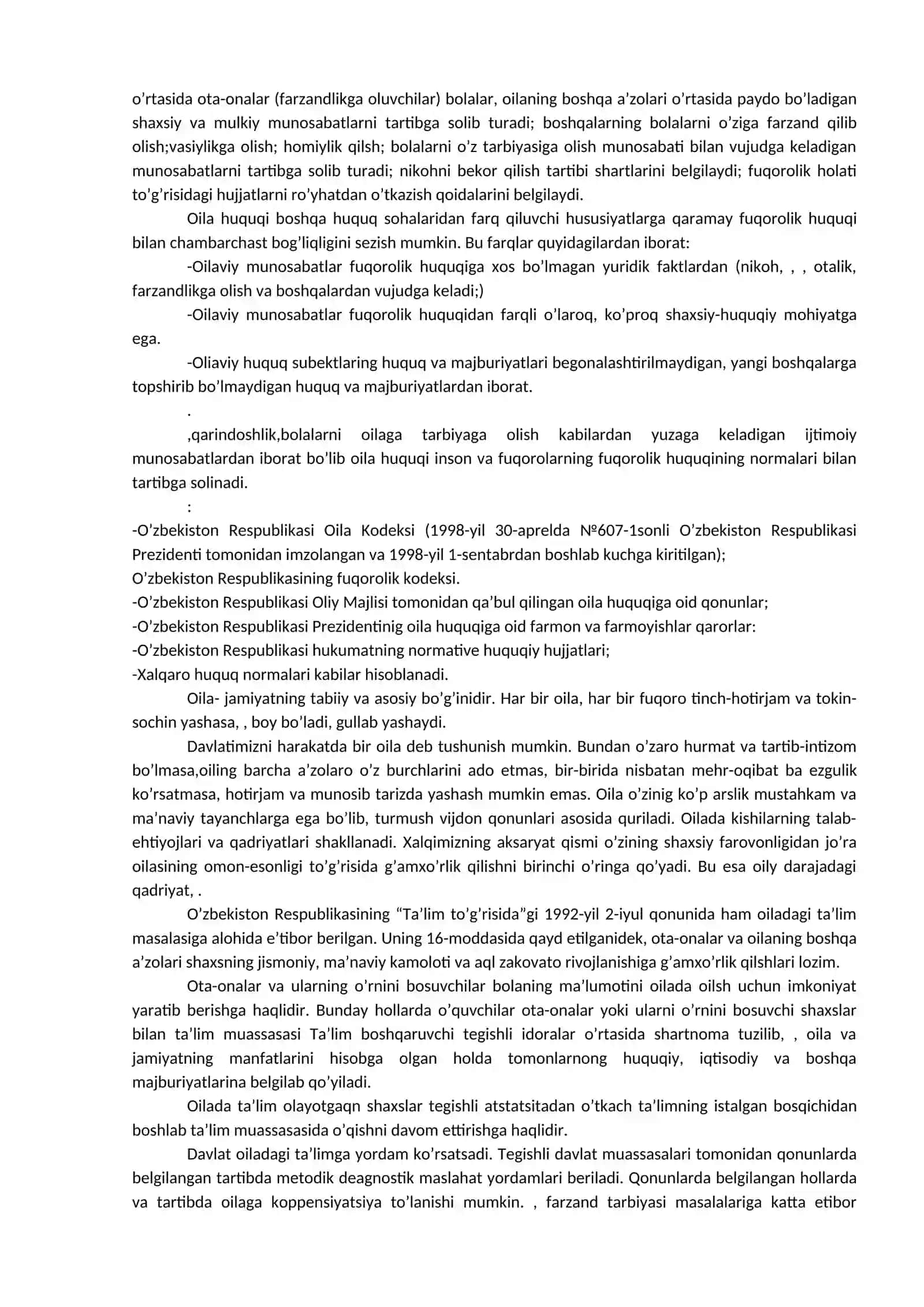 Oilaning konstitusiyaviy huquqiy asoslari 3