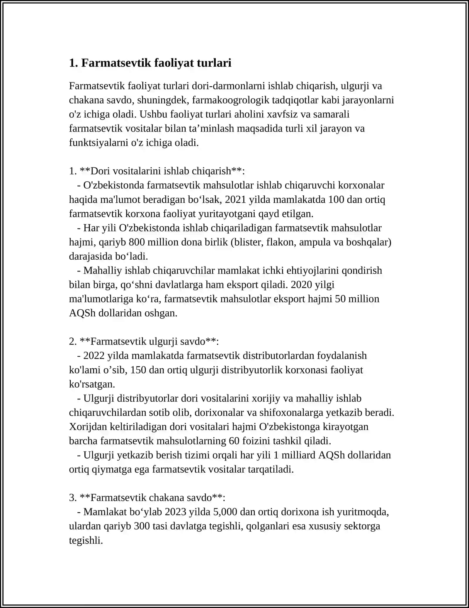 FARMATSEVTIK FAOLIYAT UCHUN LITSENZIYA OLISH QOIDALARI 3