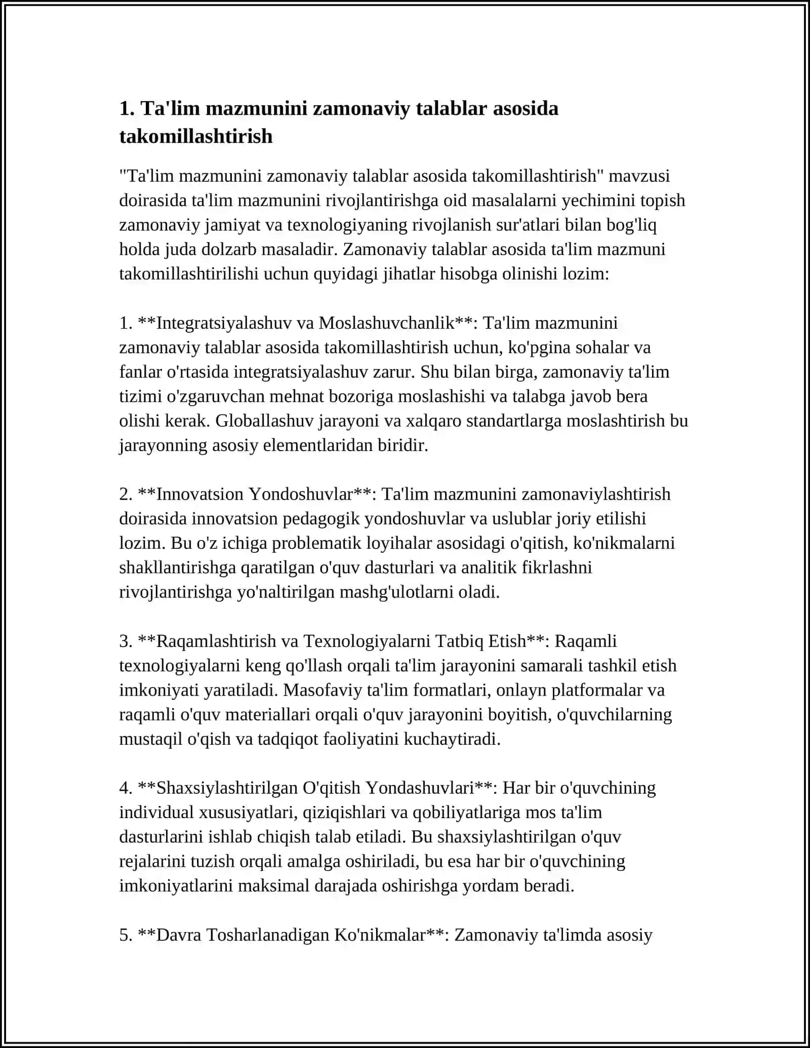 TALIM MAZMUNINI RIVOJLANTIRISHGA OID MASALALARNI YECHIMINI TOPISH 3