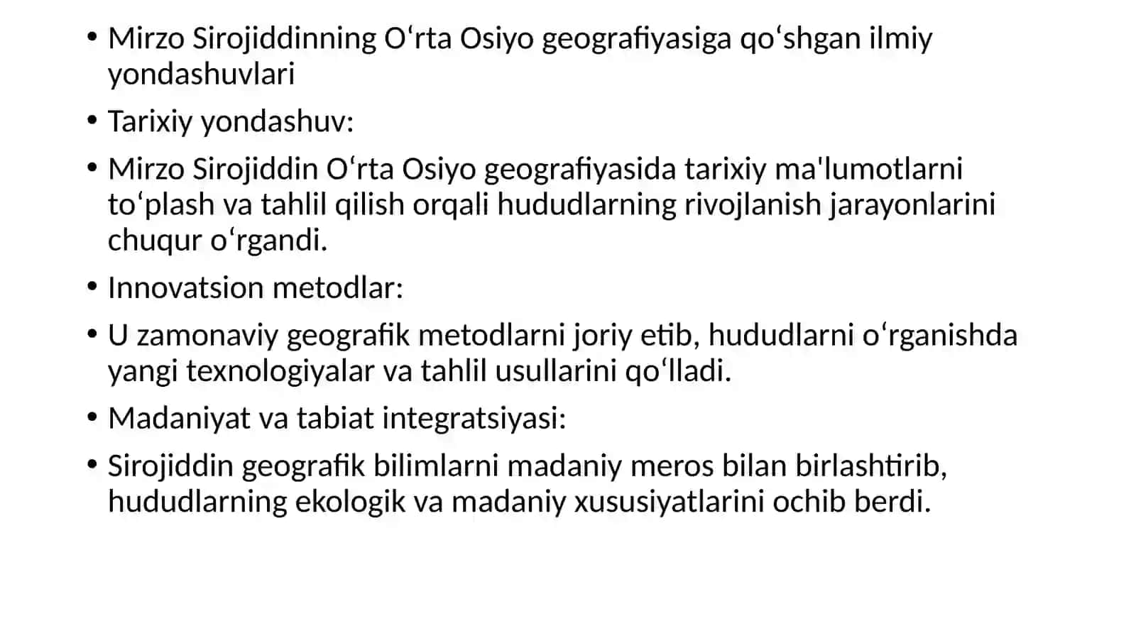 Mirzo Sirojiddinning O’rta Osiyo geografiyasiga qo’shgan hissasi 3