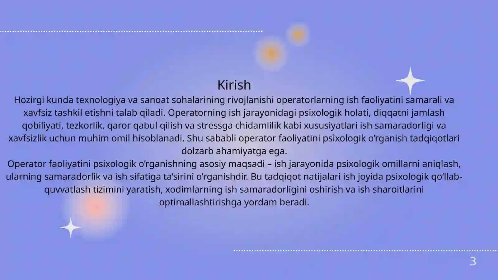 Operator faoliyatini psixologik o’rganish metodi 3